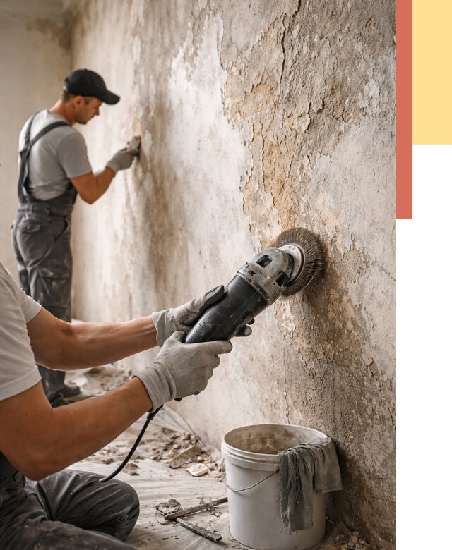 Снятие и удаление краски со стен в Ноябрьске от 2127 руб. — ОТДЕЛОЧНИК-Нбс