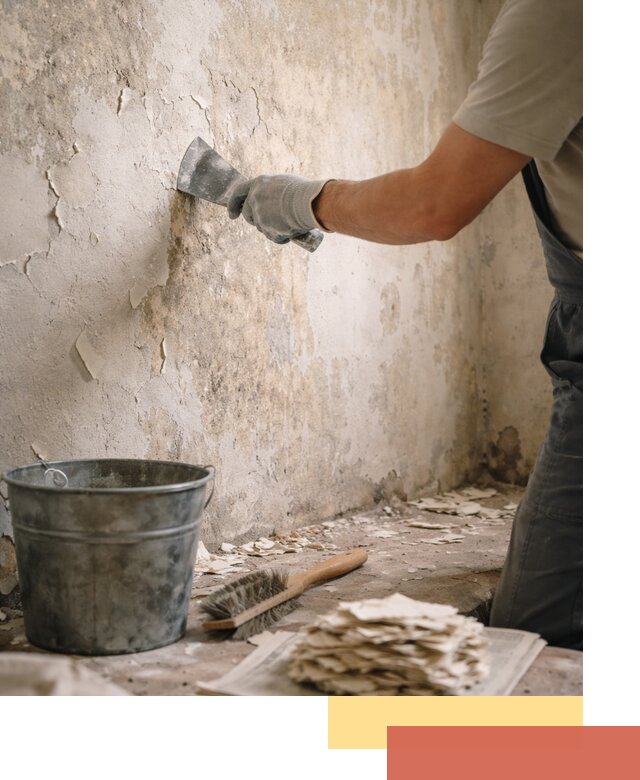 Удаление старой краски со стен в Ноябрьске качественно и быстро