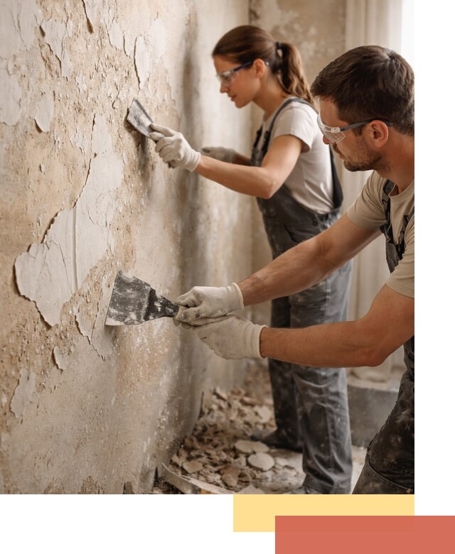 Снятие старой шпаклевки и подготовка поверхностей в Ноябрьске