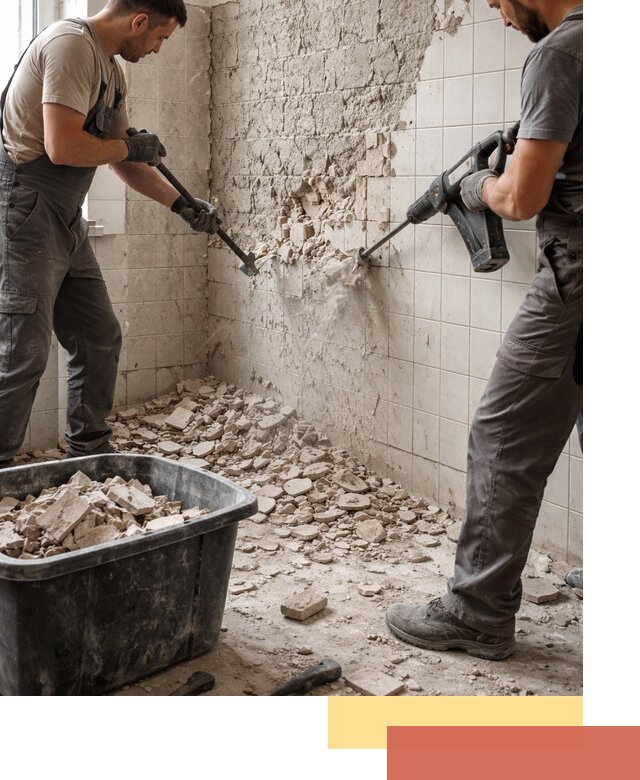 Демонтаж плитки со стен в Ноябрьске быстро и аккуратно