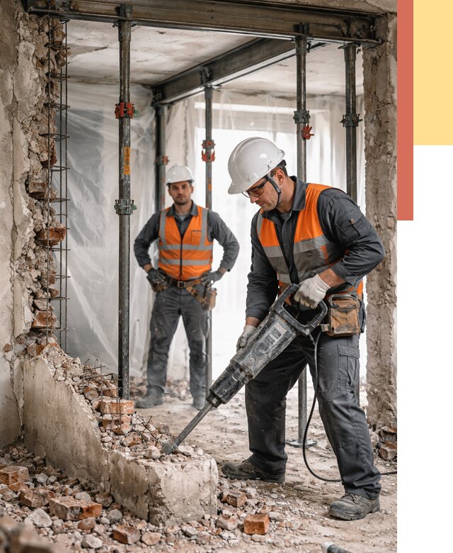 Снос несущих стен в Ноябрьске от 10383 руб. — демонтаж несущей стены под ключ | ОТДЕЛОЧНИК-Нбс