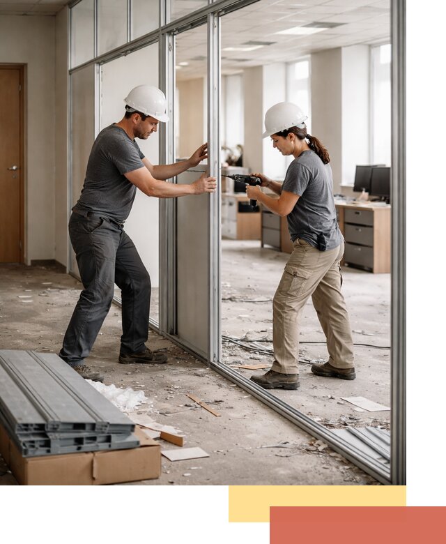 Демонтаж алюминиевых перегородок в Ноябрьске быстро и аккуратно