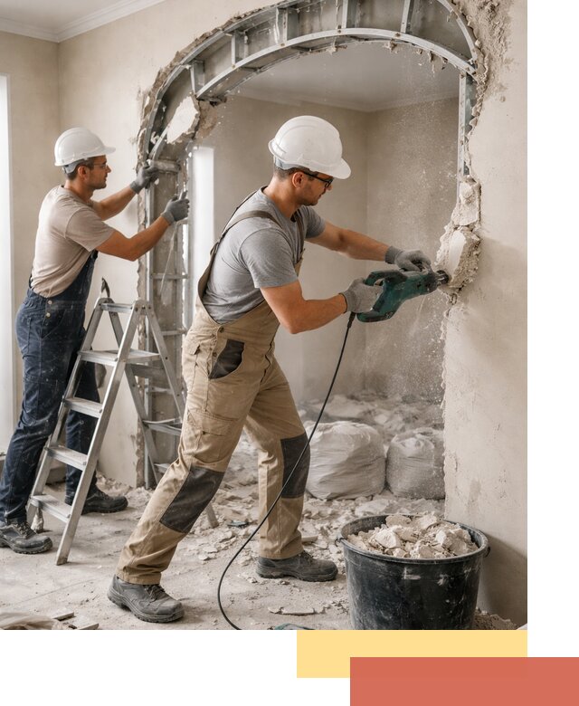 Демонтаж гипсокартонной арки в Ноябрьске быстро и аккуратно