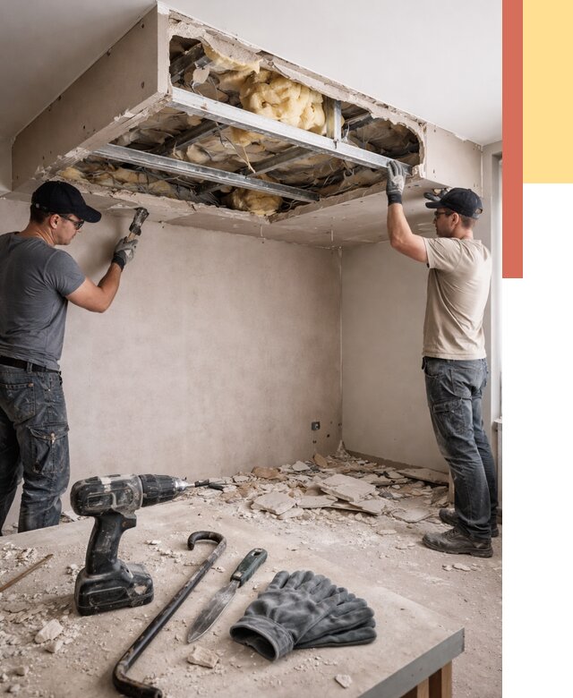 Демонтаж короба из гипсокартона в Ноябрьске от 1540 руб. — быстро и недорого | ОТДЕЛОЧНИК-Нбс