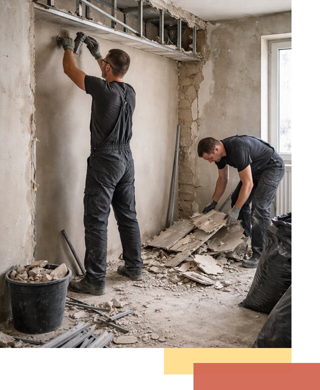 Демонтаж короба из гипсокартона в Ноябрьске быстро и аккуратно