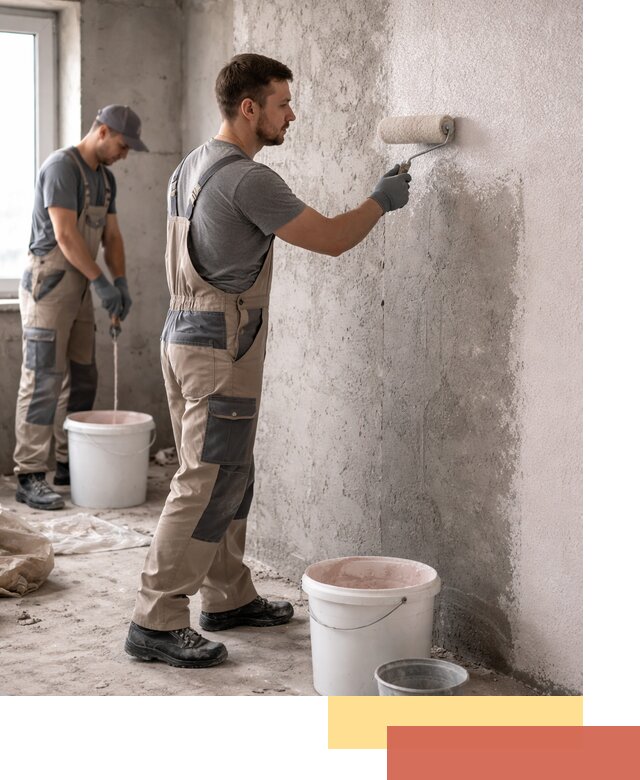 Нанесение бетоноконтакта на стены в Ноябрьске для последующей отделки