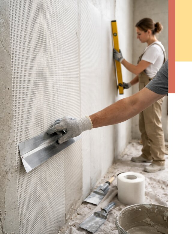 Армирование стен стеклосеткой в Ноябрьске от 3242 руб. под ключ | ОТДЕЛОЧНИК-Нбс