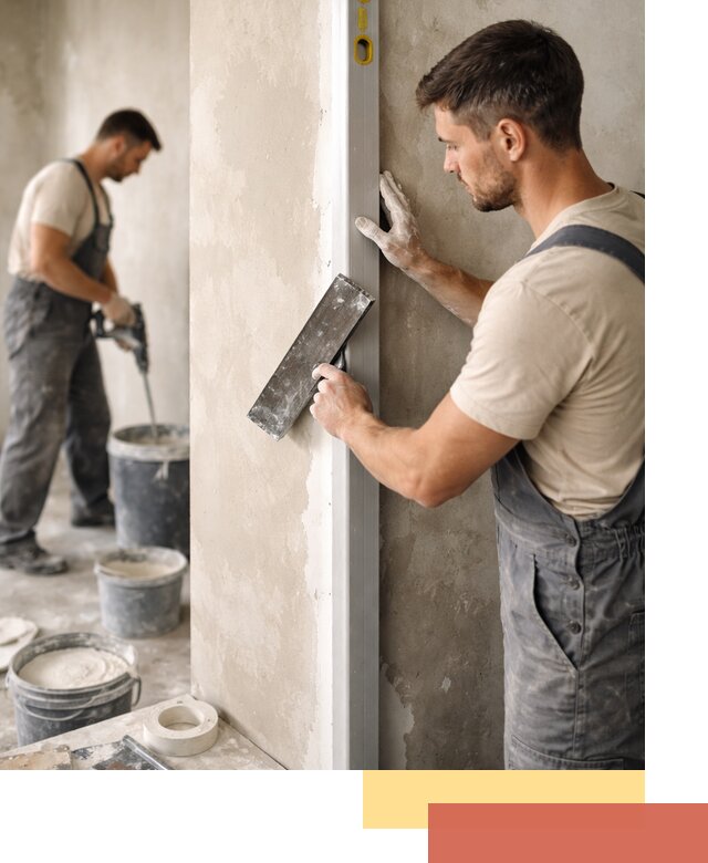 Выведение углов стен в Ноябрьске: монтаж и оштукатуривание