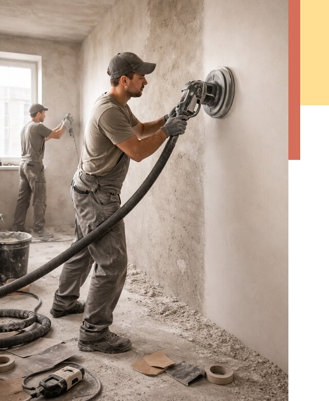 Шлифовка стен в Ноябрьске от 1216 руб/м2 — быстро и недорого | ОТДЕЛОЧНИК-Нбс