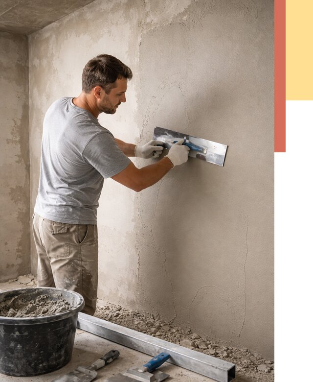 Штукатурка стен без маяков в Ноябрьске от 7294 руб/м2 — услуги и цена | ОТДЕЛОЧНИК-Нбс