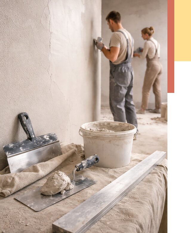 Штукатурка стен гипсовая в Ноябрьске от 4559 руб/м2 — быстро и недорого | ОТДЕЛОЧНИК-Нбс