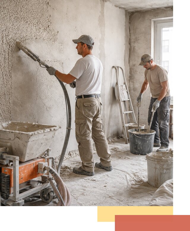 Машинная штукатурка стен в Ноябрьске — быстро и качественно