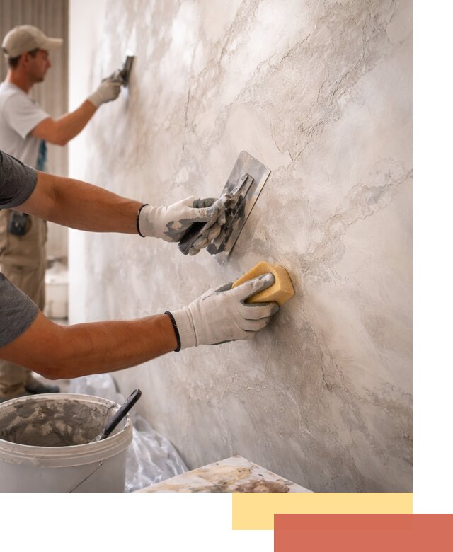 Декоративная штукатурка под мрамор в Ноябрьске для стен и потолков