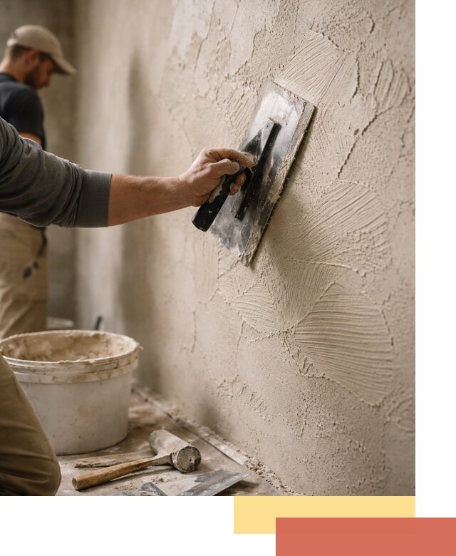 Фактурная штукатурка стен в Ноябрьске — монтаж, отделка, реставрация