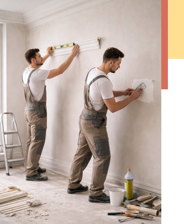 Монтаж лепнины на стены в Ноябрьске от 4559 руб. — недорого, быстро | ОТДЕЛОЧНИК-Нбс