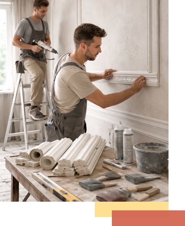 Монтаж лепнины на стены в Ноябрьске профессионально и качественно