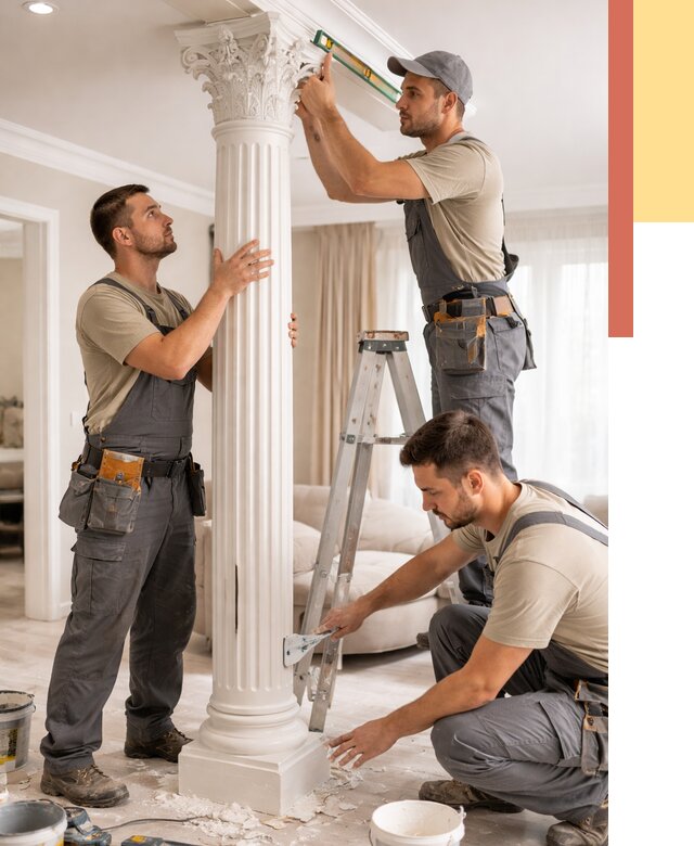 Установка декоративных колонн в Ноябрьске от 12156 руб. под ключ | ОТДЕЛОЧНИК-Нбс