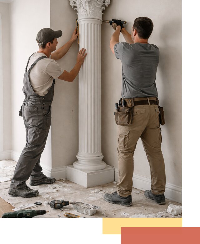 Установка декоративных колонн в Ноябрьске под ключ