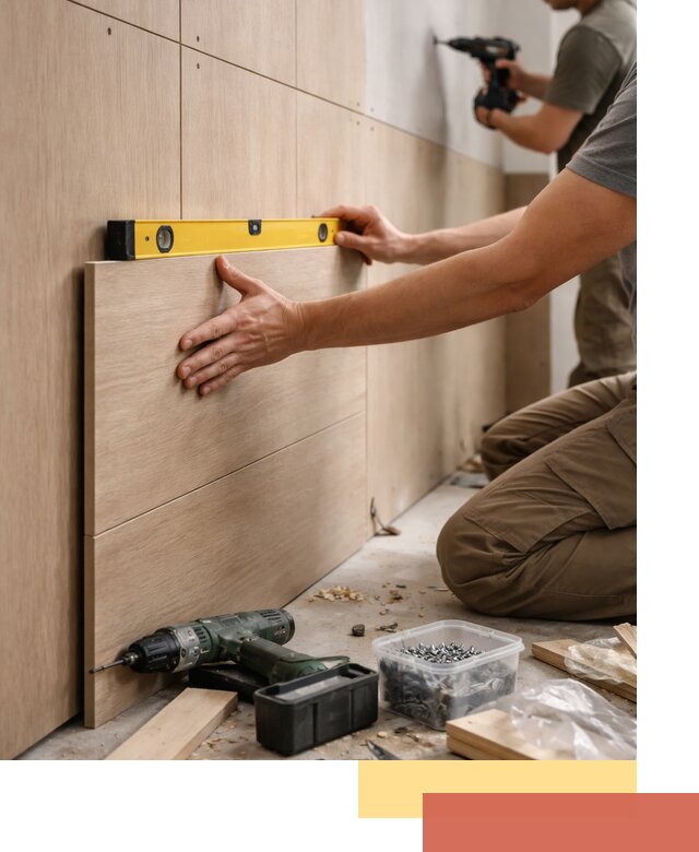 Профессиональный монтаж МДФ панелей на стены в Ноябрьске