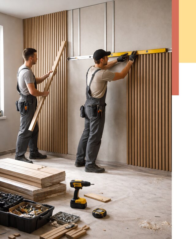 Монтаж реечных панелей на стены в Ноябрьске от 1216 руб. — быстро и недорого | ОТДЕЛОЧНИК-Нбс