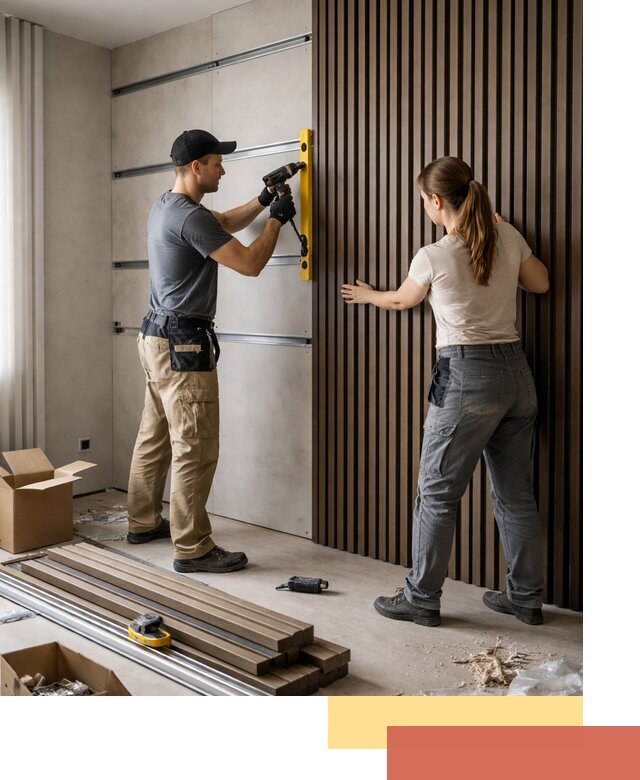 Монтаж реечных панелей на стены в Ноябрьске