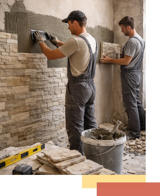 Монтаж искусственного камня в Ноябрьске — облицовка стен и фасадов