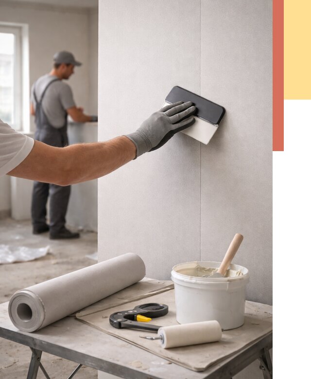 Поклейка обоев под покраску в Ноябрьске от 3546 руб. за м2 | ОТДЕЛОЧНИК-Нбс