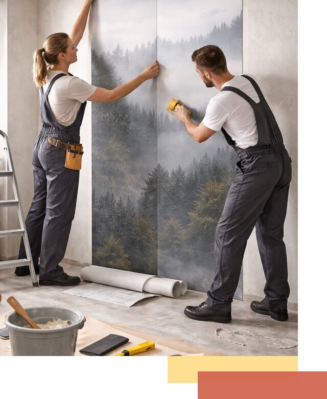 Поклейка фотообоев профессионально в Ноябрьске под ключ