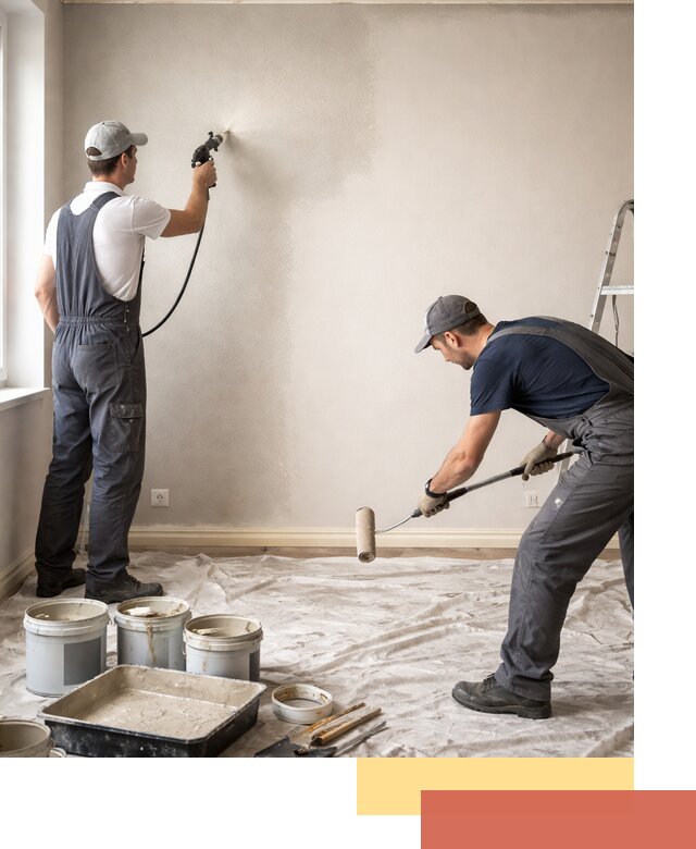 Покраска стен моющейся краской и защита поверхностей в Ноябрьске