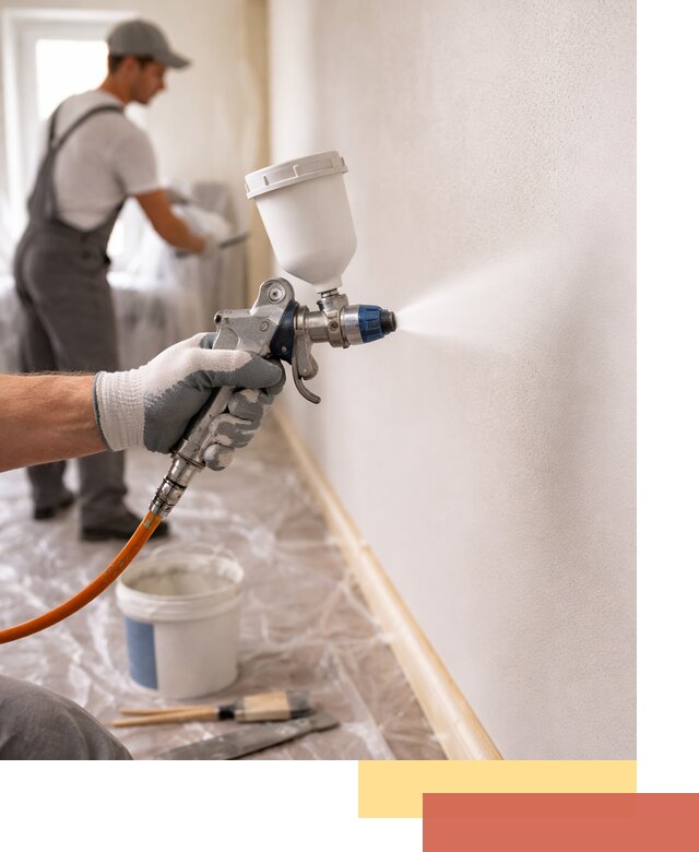 Покраска стен краскопультом в Ноябрьске быстро и качественно