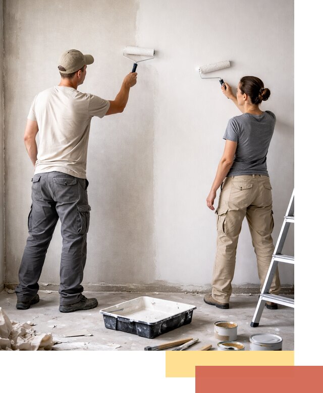 Окраска стен по стеклохолсту в Ноябрьске качественно и долговечно