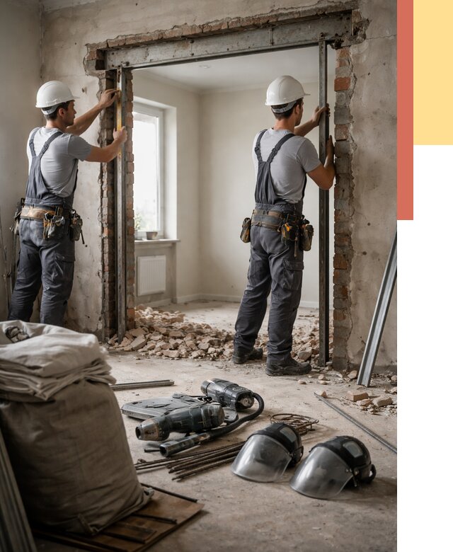 Расширение дверного проема в Ноябрьске от 12663 руб. под ключ | ОТДЕЛОЧНИК-Нбс