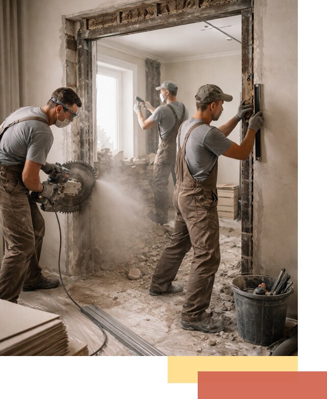 Расширение дверного проема под установку новой двери в Ноябрьске