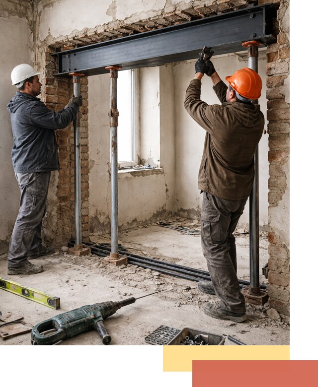 Усиление проема в стене в Ноябрьске для расширения и безопасности