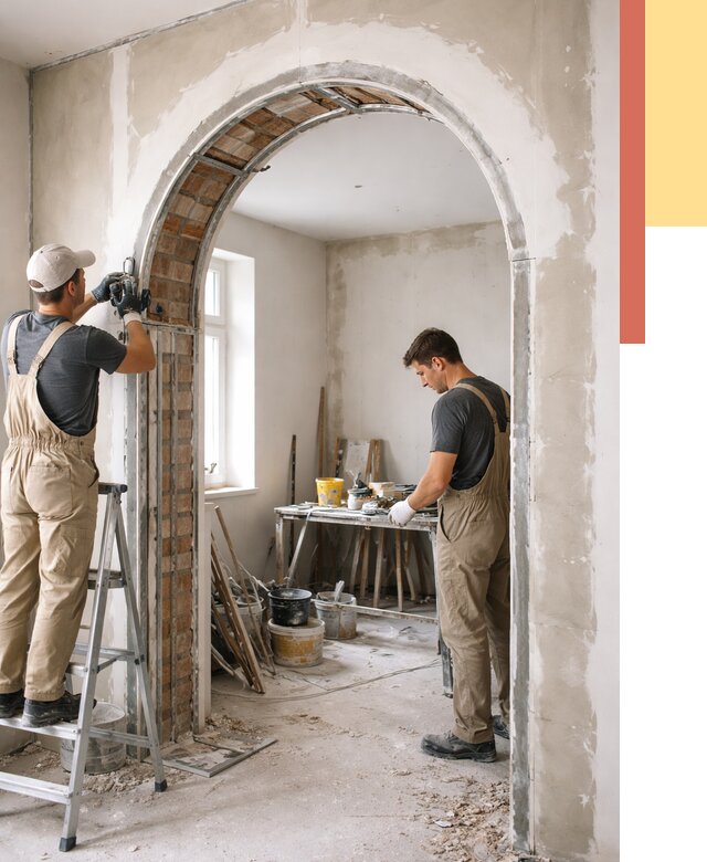 Устройство арочного проема в Ноябрьске от 9624 руб. под ключ — быстро и недорого | ОТДЕЛОЧНИК-Нбс