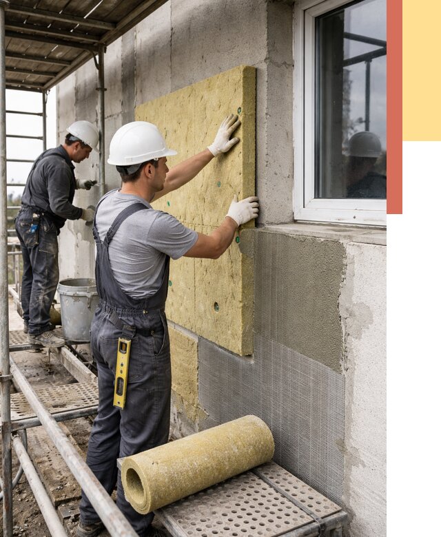 Утепление стен в Ноябрьске от 4356 руб. под ключ — быстро и недорого | ОТДЕЛОЧНИК-Нбс