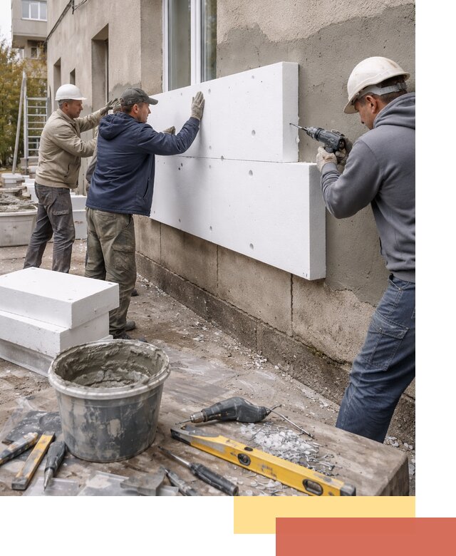 Утепление наружных стен пенопластом в Ноябрьске