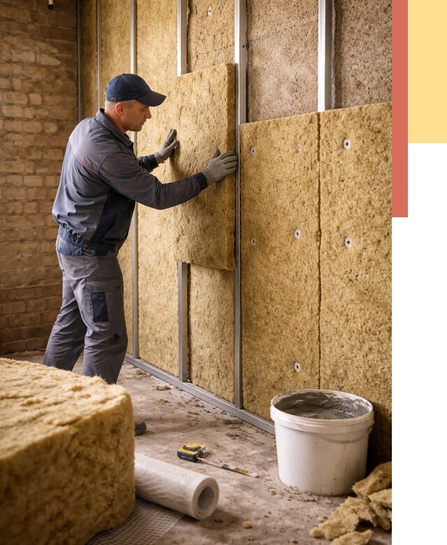 Утепление стен минватой в Ноябрьске от 1368 руб./м2 — недорого и быстро | ОТДЕЛОЧНИК-Нбс