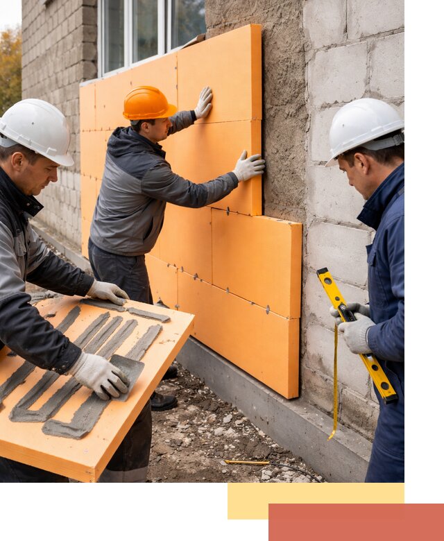 Утепление фасада пеноплексом под ключ в Ноябрьске