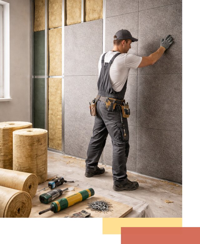 Профессиональная шумоизоляция стен в Ноябрьске для квартиры и офиса