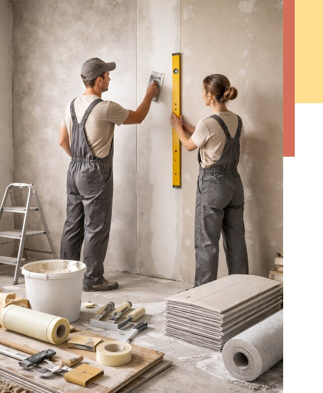 Отделка стен в Ноябрьске от 1520 руб/м² — недорого, быстро, под ключ | ОТДЕЛОЧНИК-Нбс