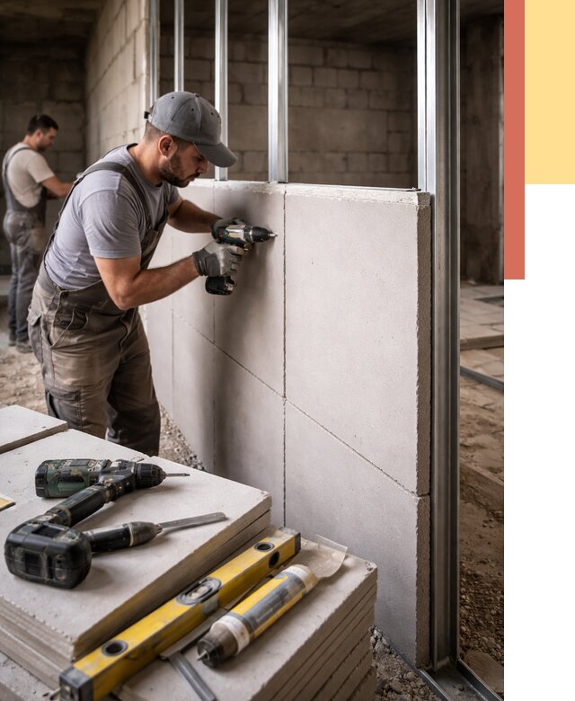 Кладка влагостойких перегородок ПГП в Ноябрьске от 1216 руб. под ключ | ОТДЕЛОЧНИК-Нбс