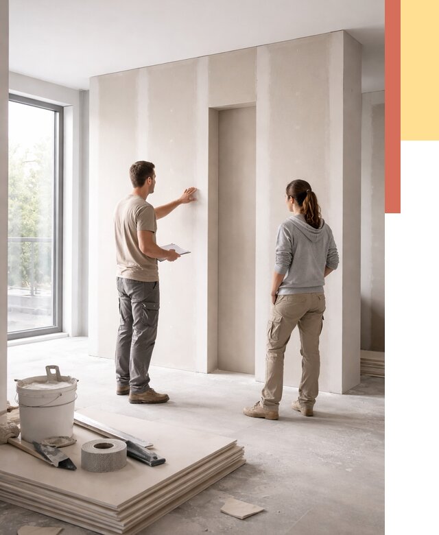 Зонирующая перегородка из гипсокартона в Ноябрьске от 2836 руб. под ключ | ОТДЕЛОЧНИК-Нбс