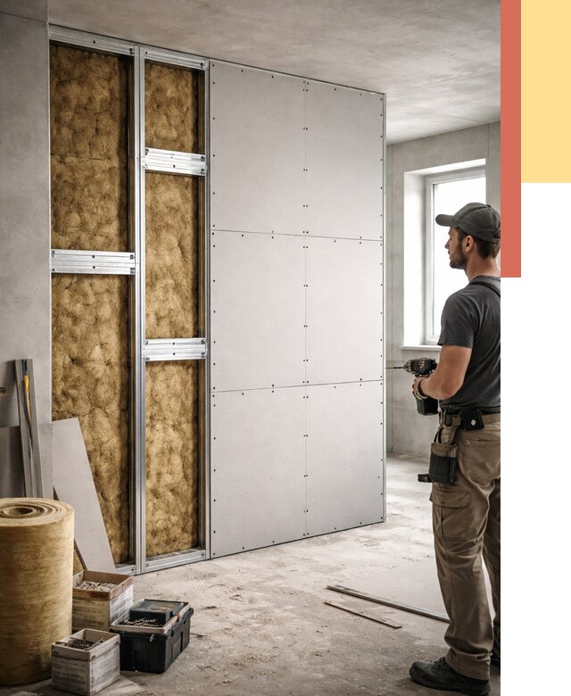 Усиленная перегородка под навеску в Ноябрьске от 12966 руб. — монтаж под ключ | ОТДЕЛОЧНИК-Нбс