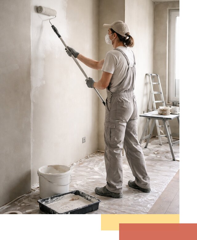 Покраска перегородок из гипсокартона в Ноябрьске качественно и недорого