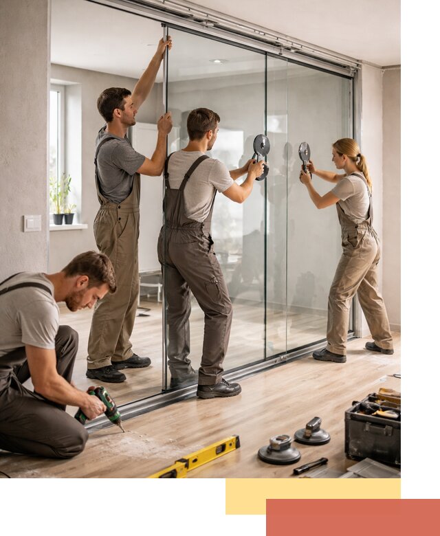 Изготовление стеклянных перегородок на заказ в Ноябрьске