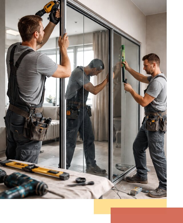 Каркасные стеклянные перегородки под ключ в Ноябрьске