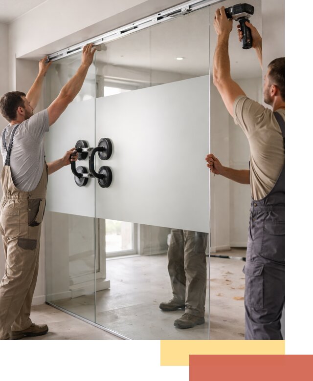 Матовые стеклянные перегородки под ключ в Ноябрьске