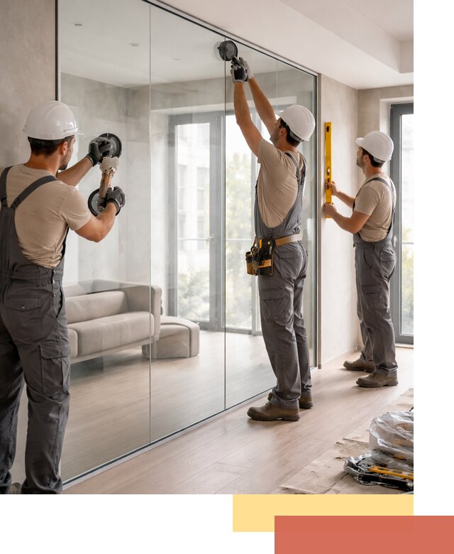 Перегородки из закаленного стекла в Ноябрьске для офисов и квартир