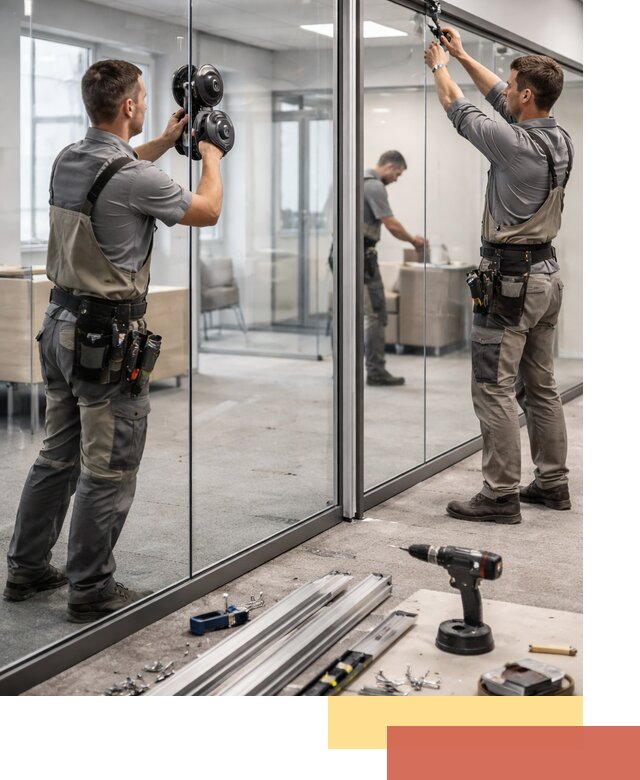 Стеклянные офисные перегородки под ключ в Ноябрьске